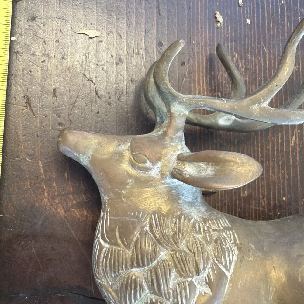 Brass Elk Statue